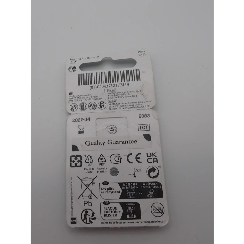 Power‎ One Zinc p312 hearing aid battery, 1 Pack